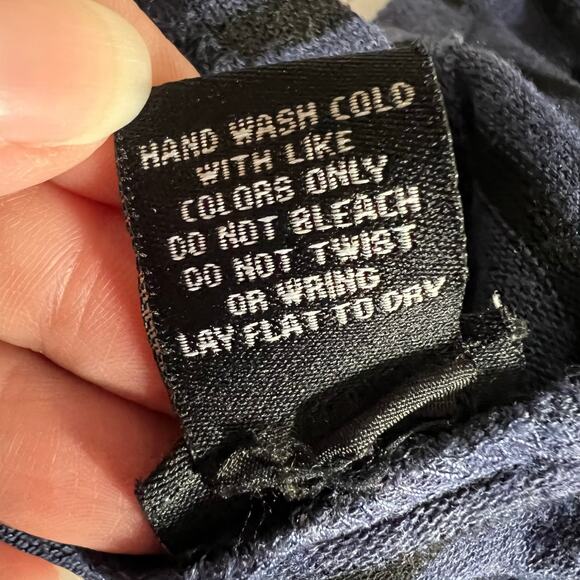 Rue21 Womens Cardigan Sweater Striped Open Drape Front Knit Stretch Blue Large - Picture 9 of 9